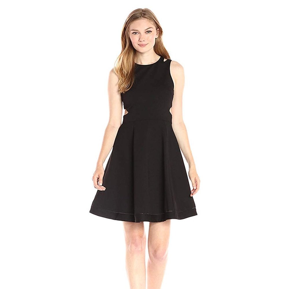 French Connection Lula Cut Out Fit & Flare Dress